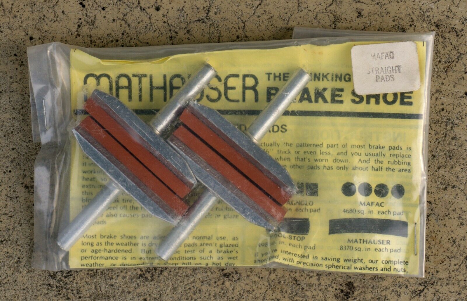 Scott Mathauser Brake Pads Finned NOS Rare Vintage Bike MTB Mountain Tour Canti - Fresh Stock Dated December 2025