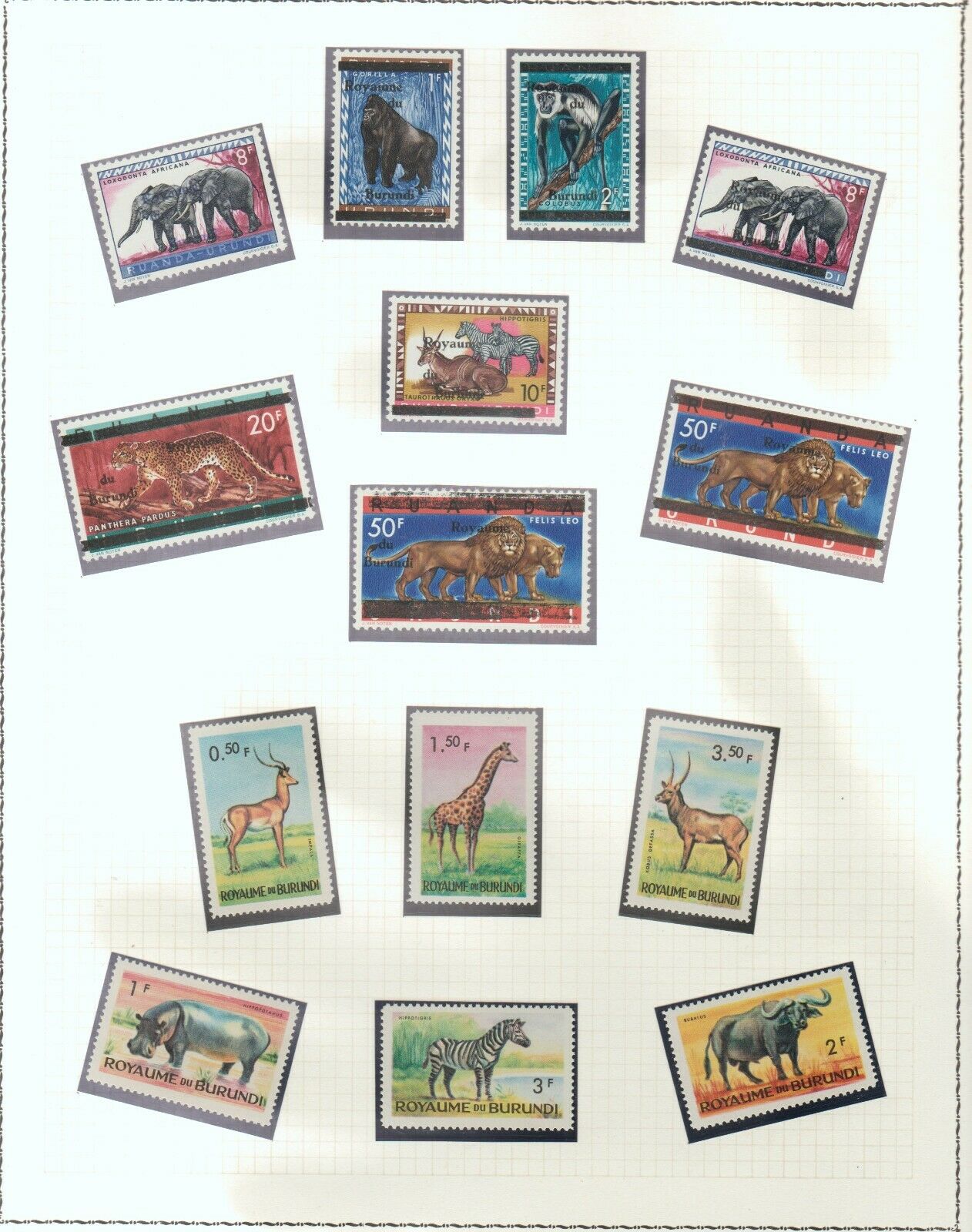 s38598 BURUNDI MNH** from 1962 Animals Flowers Birds 12 scans - Fresh Stock Dated December 2025