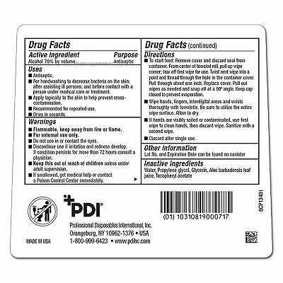 Sani-Hands Wipe Hand Sanitizing Wipe 135 Count Canister 135 per Canister - Fresh Stock Dated February 2026