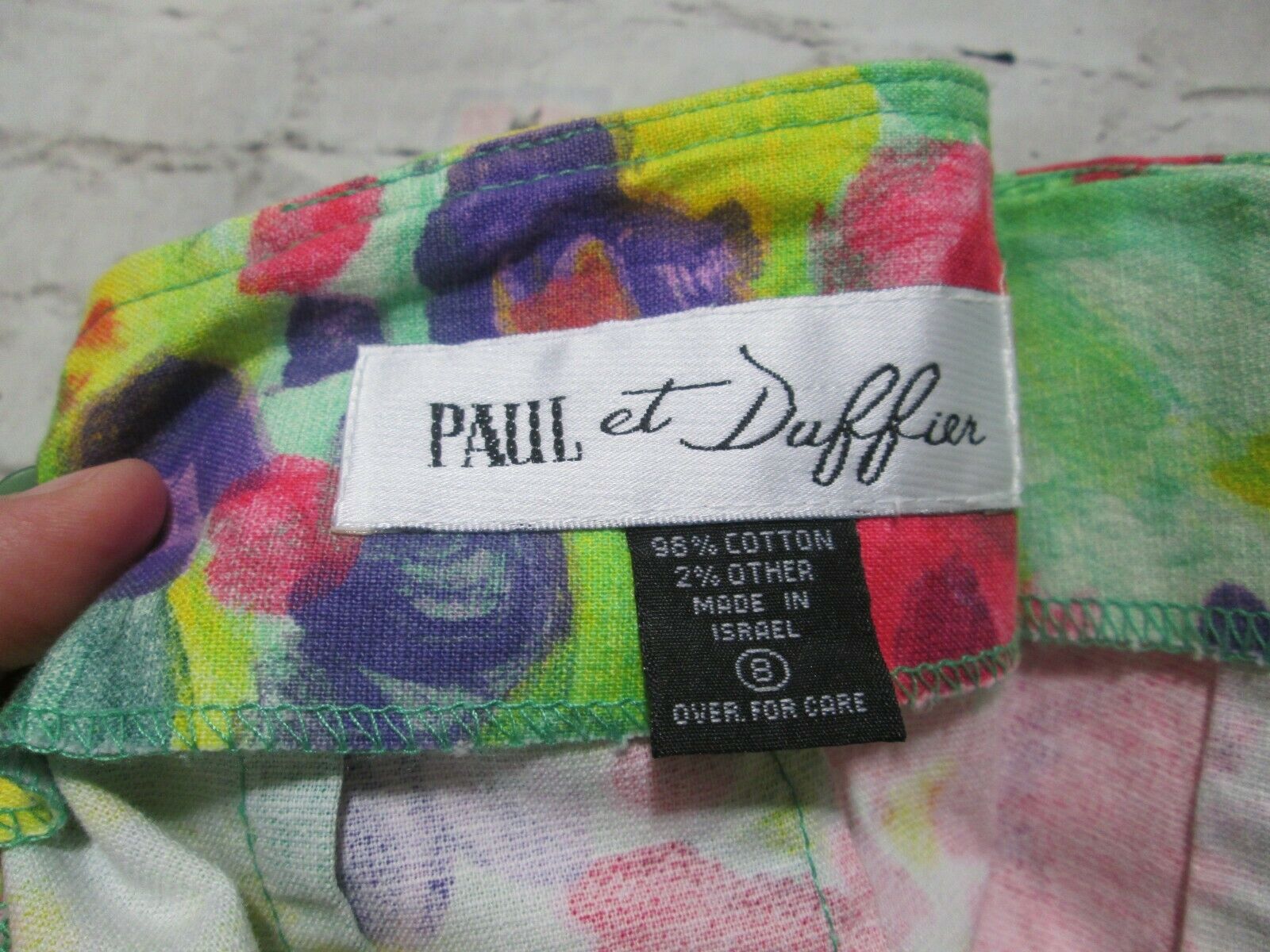 Vintage Paul et Duffier Artsy Art to Wear Mini Skirt Women Size 8 #B1 - Fresh Stock Dated March 2026