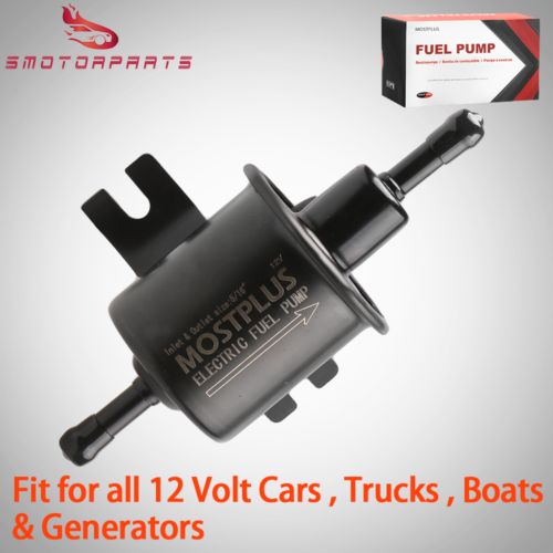 Universal Low Pressure Electric Fuel Pump 12V Gas Diesel Inline 3-6PSI 1.0A - Fresh Stock Dated February 2026