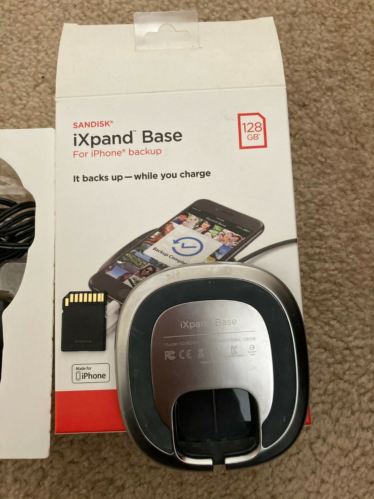 SanDisk iXpand Base 128GB For iPhone Backup - Fresh Stock Dated February 2026