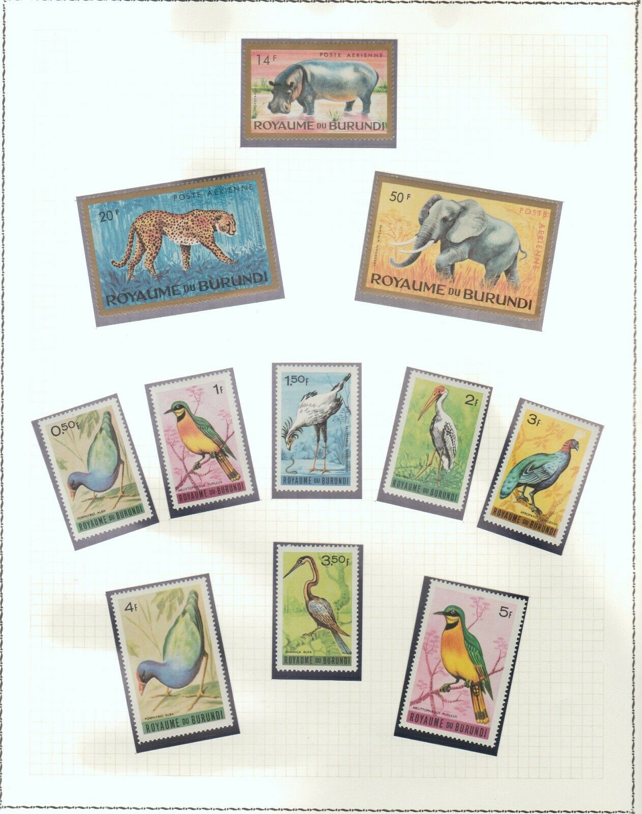 s38598 BURUNDI MNH** from 1962 Animals Flowers Birds 12 scans - Fresh Stock Dated December 2025