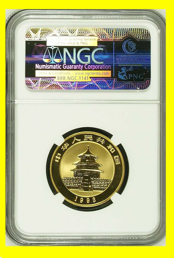 1993 CHINA GOLD PANDA 6 COINS NGC MS 70 LARGE DATE COMPLETE SET POP 1 - Fresh Stock Dated February 2026