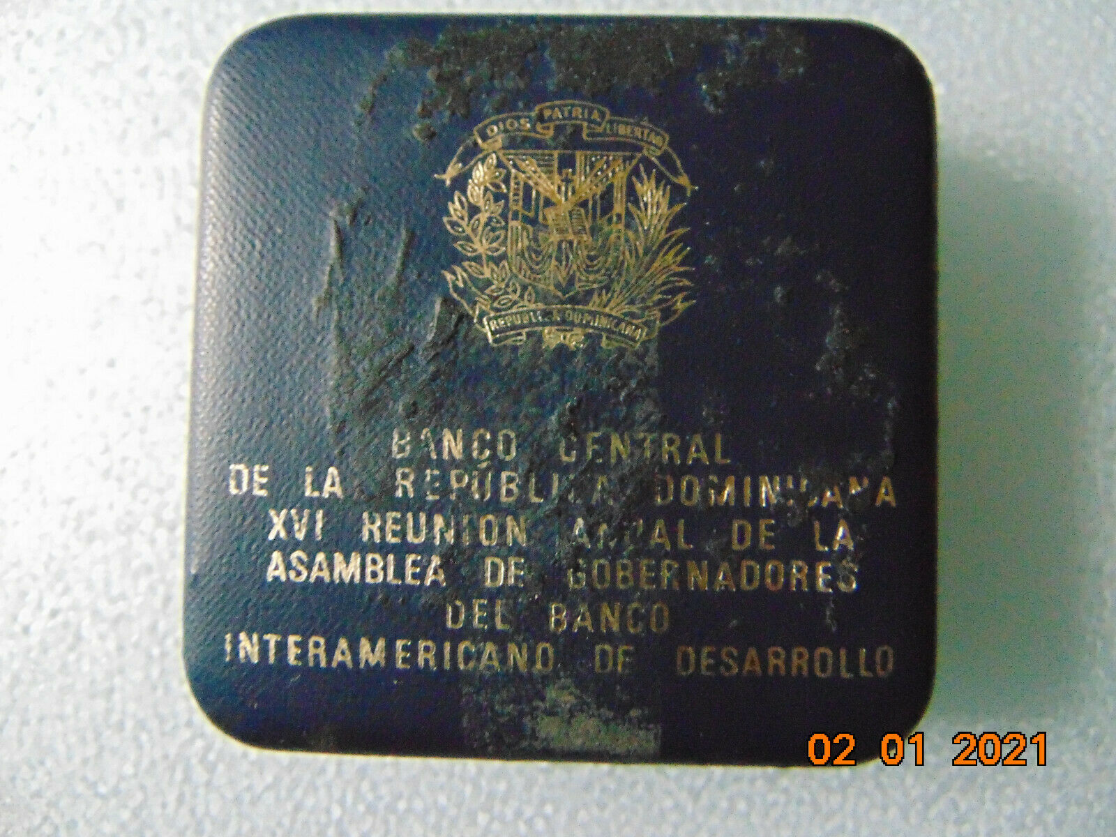DOMINICAN REPUBLIC 1975 10 Pesos silver Proof, Bankers Conference - Fresh Stock Dated February 2026