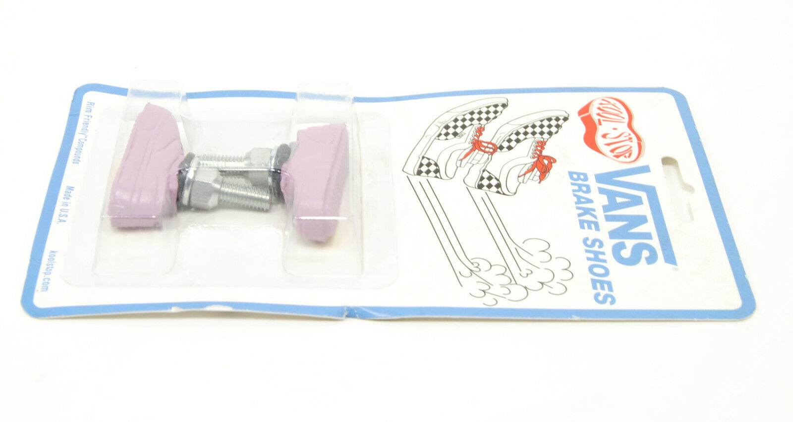 Kool Stop Bicycle Bike Vans BMX THREADED brake pads LAVENDER (PAIR) MADE IN USA - Fresh Stock Dated February 2026