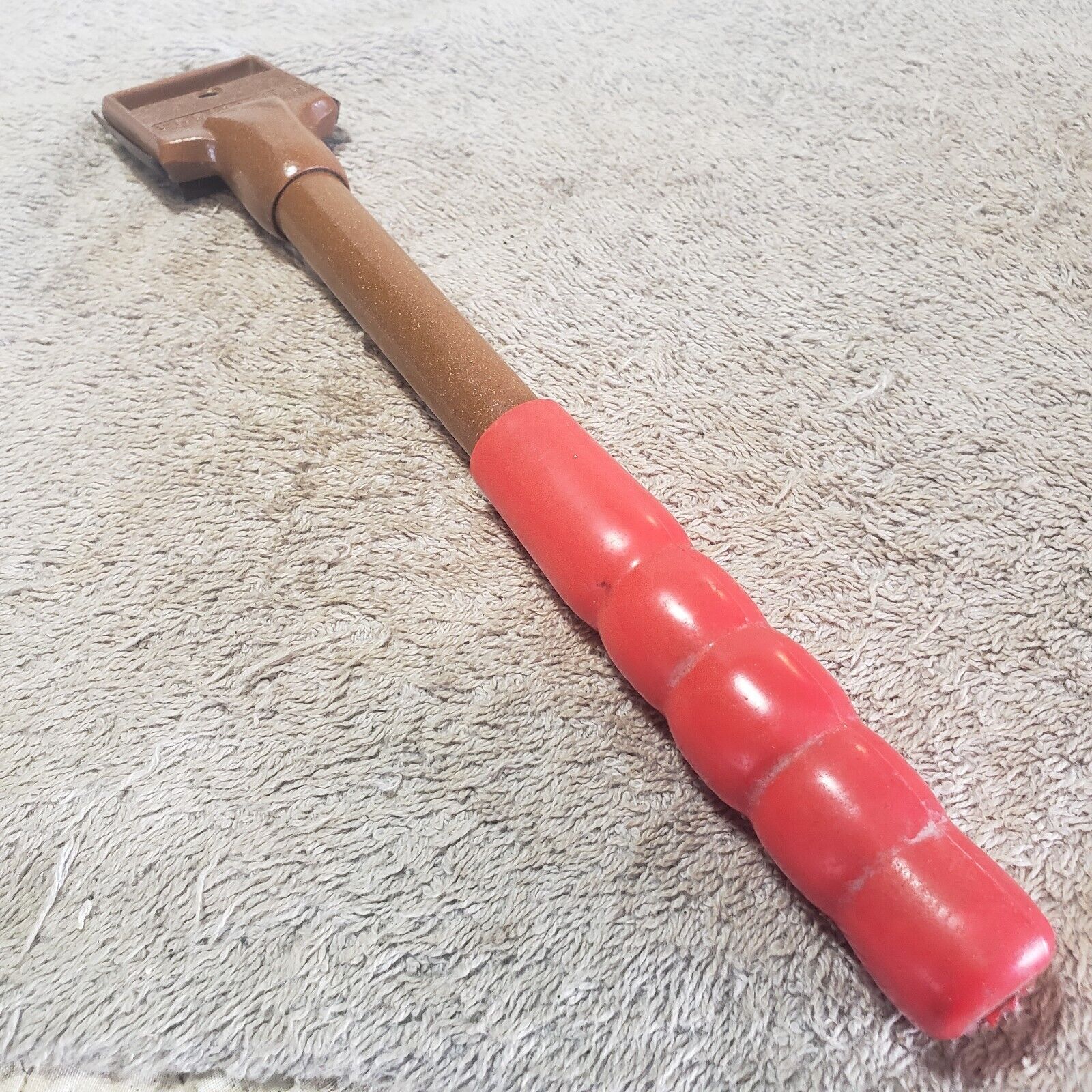 Vintage Craftsman Scraper No. F22 Metal Handle Red Grip Made in USA - Fresh Stock Dated February 2026