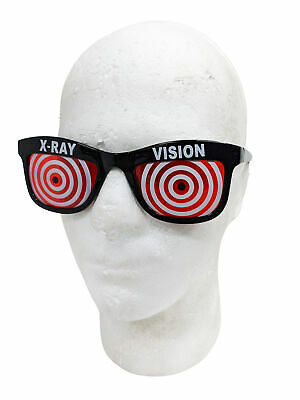 Red X-Ray Vision Glasses X Ray Specs Goggles Spiral Hypnotize Wayfarer Adult - Fresh Stock Dated February 2026