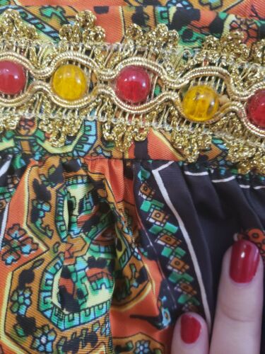 Vintage Handmade Xs  Brown & Orange Handmade Maxi Skirt - Fresh Stock Dated March 2026