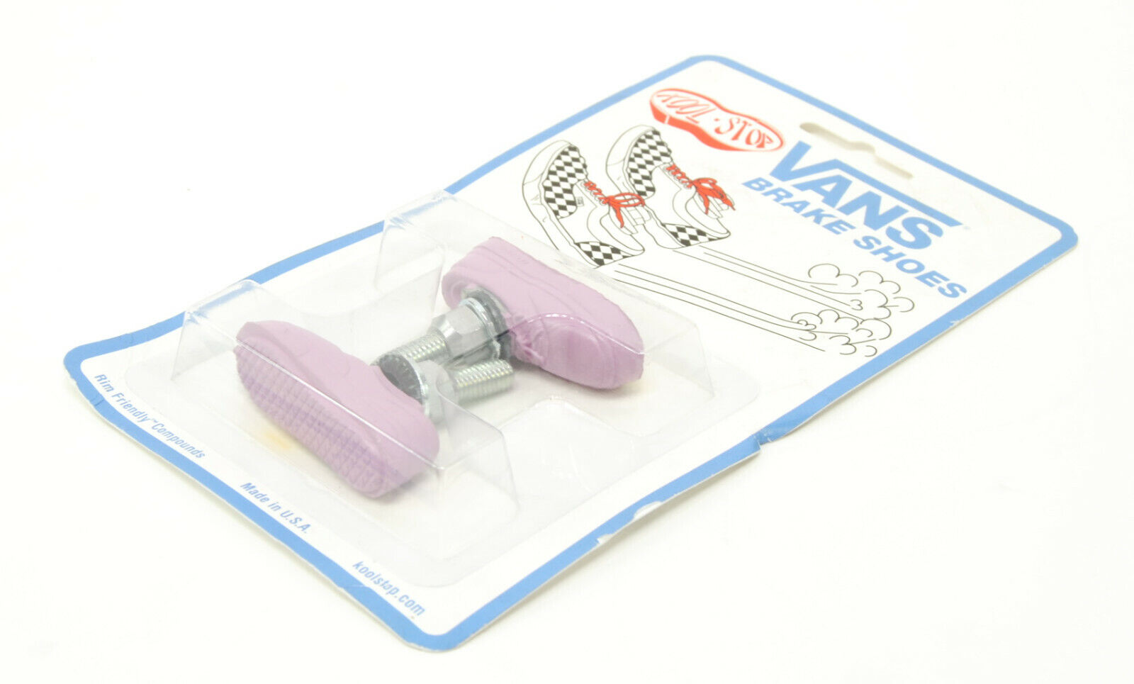 Kool Stop Bicycle Bike Vans BMX THREADED brake pads LAVENDER (PAIR) MADE IN USA - Fresh Stock Dated February 2026