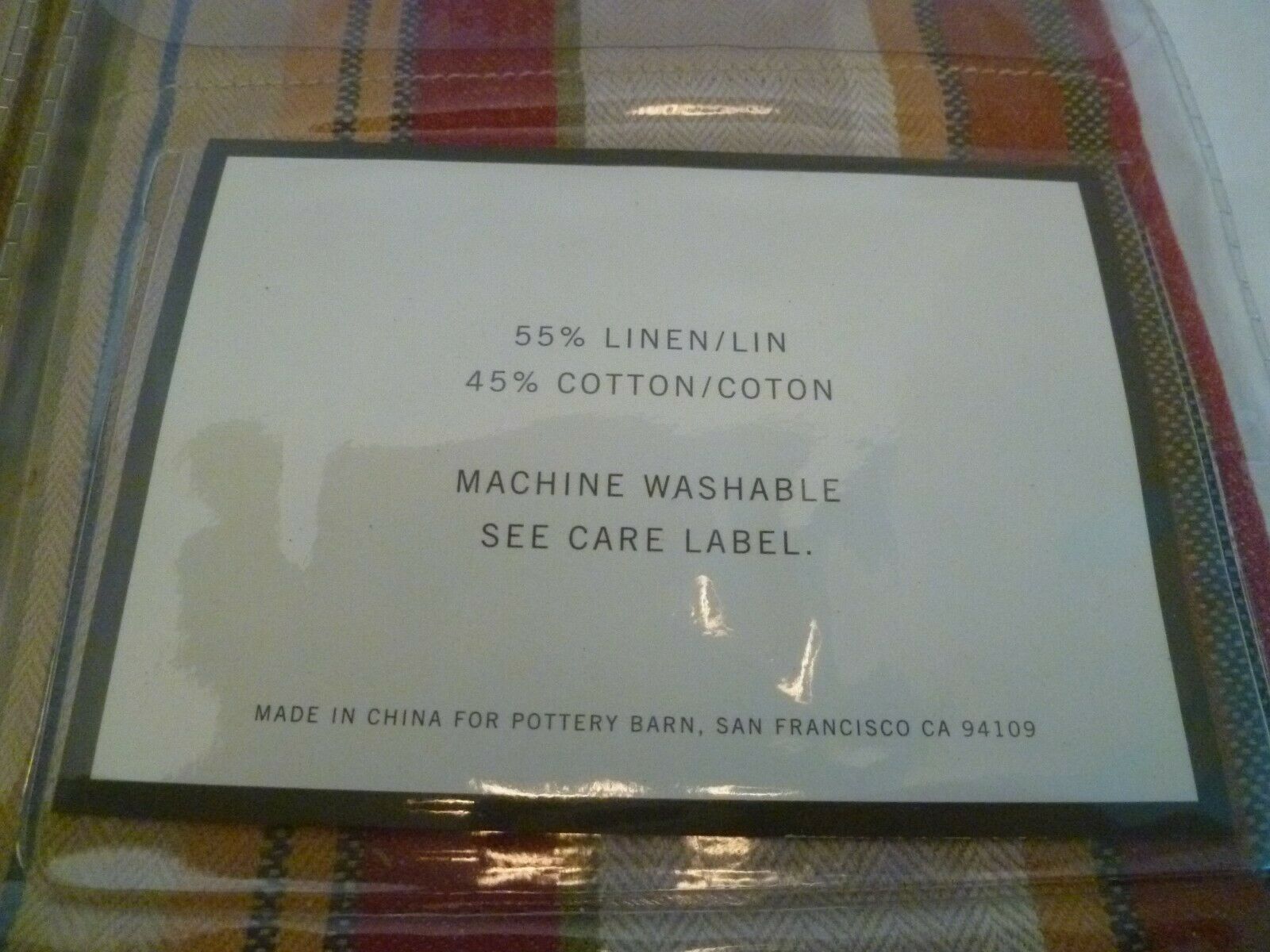 Potterybarn 2 Standard, Serape stripe sham, NEW Linen/cotton - Fresh Stock Dated February 2026