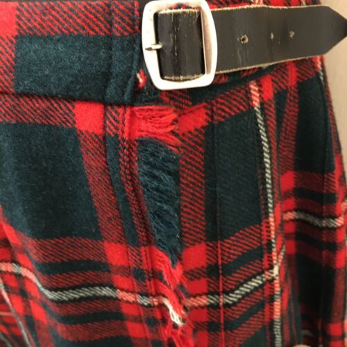 Vintage Glen Avon Scottish Woollens Ltd Tartan Plaid Wool Kilt Skirt 28 Defect - Fresh Stock Dated March 2026