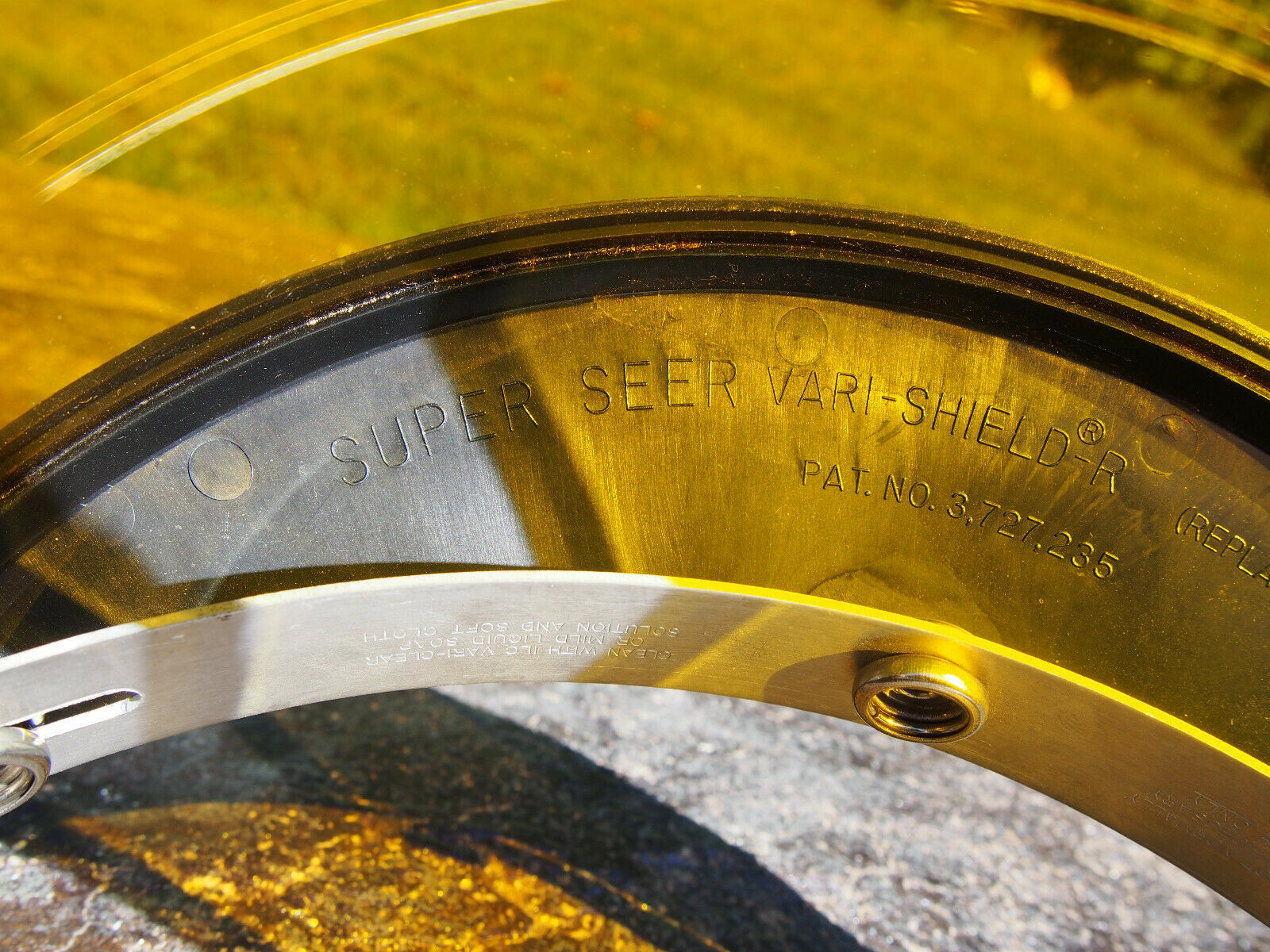 Vintage Super Seer Amber Lens Vari Shield w Hood Assembly & Slide Adapter NOS - Fresh Stock Dated December 2025