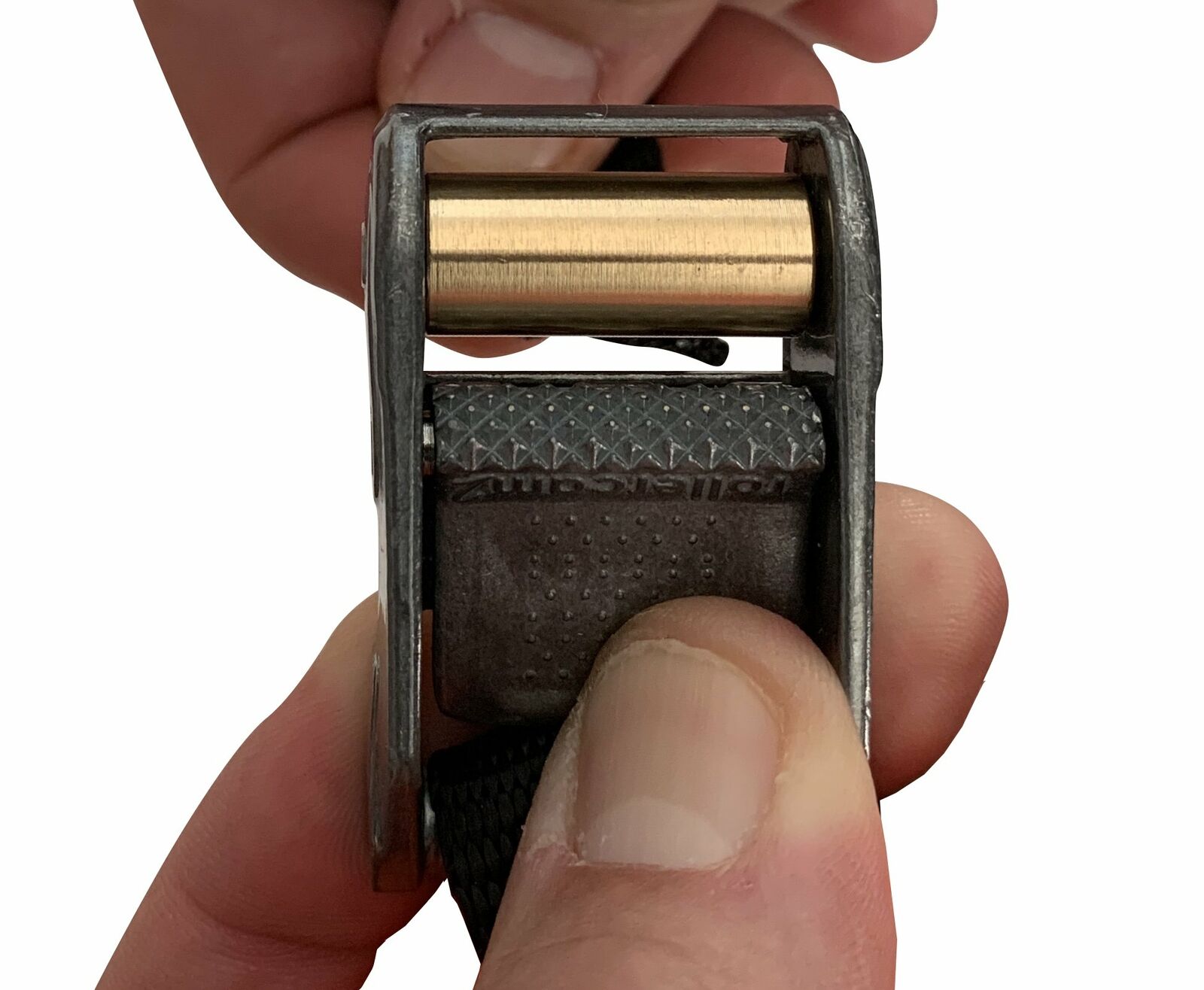 Roller Cam Buckle with 1 Foot Loop Polyester Black Strap - Fresh Stock Dated December 2025