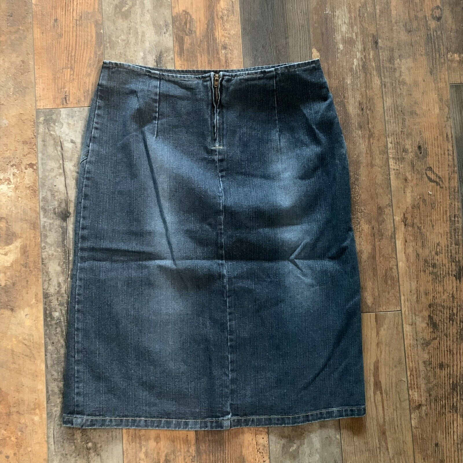 Vintage 90’s Clio Denim Skirt leather Tie Detail, Size Large - Fresh Stock Dated March 2026