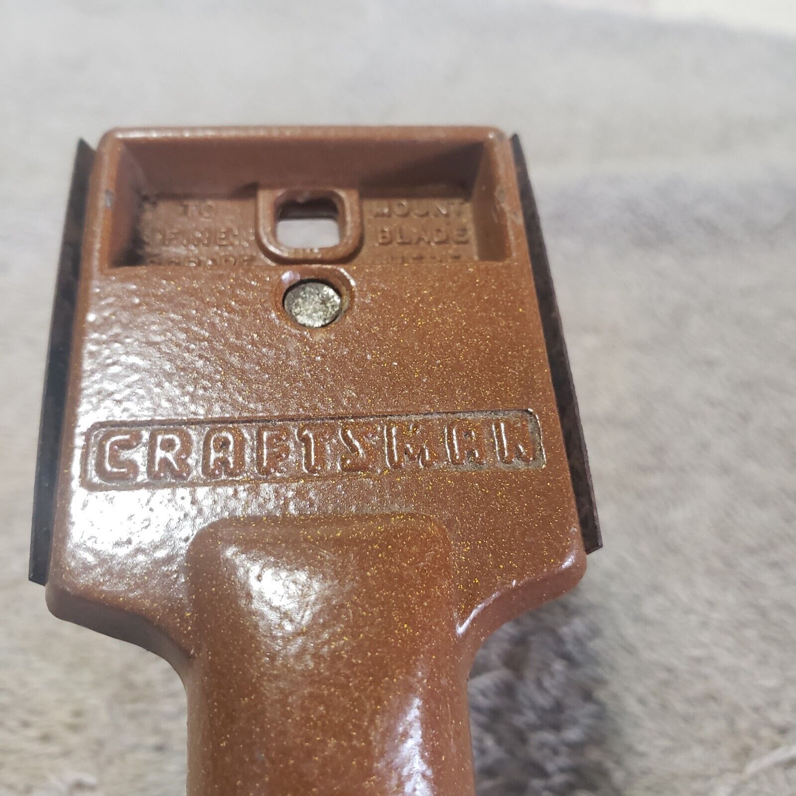 Vintage Craftsman Scraper No. F22 Metal Handle Red Grip Made in USA - Fresh Stock Dated February 2026