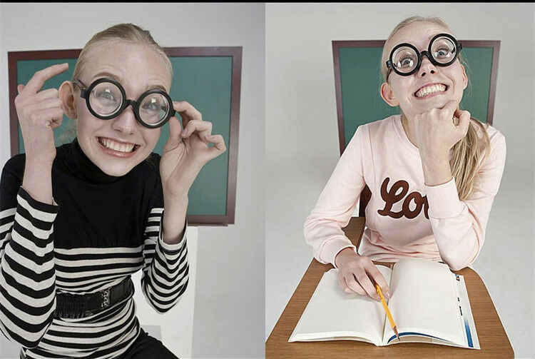 Round False Myopia Glasses Party Accessories Funny Costumes for Children/Adults - Fresh Stock Dated February 2026