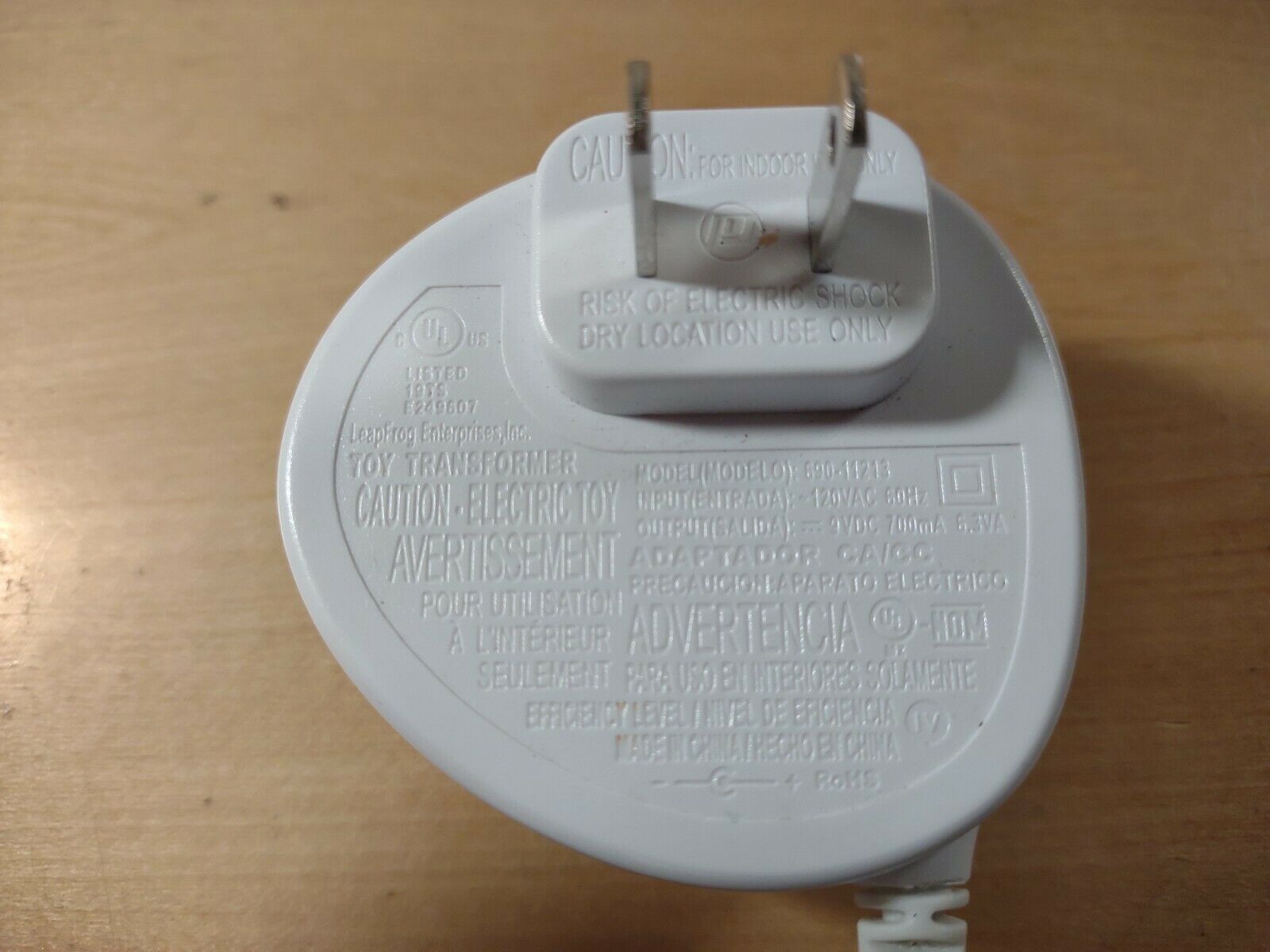Genuine Leap Frog (690-11213) 9v 700mA Toy Transformer Power Supply - Fresh Stock Dated February 2026