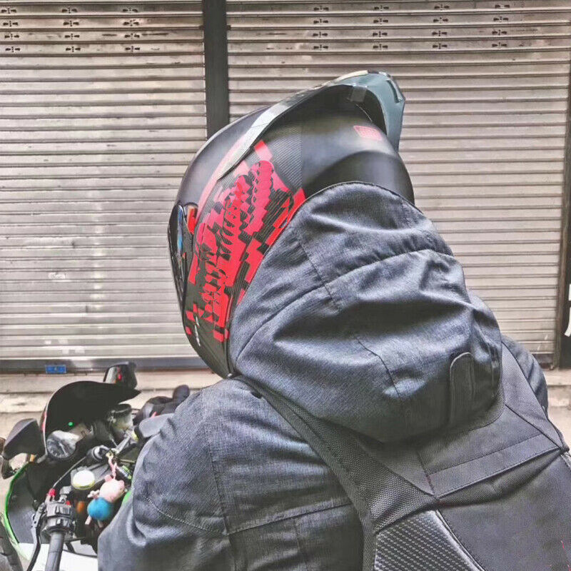 1pc Motorcycle Helmet Rear Tail Deflector Full Face Moto Racing Helmets Decorate - Fresh Stock Dated February 2026