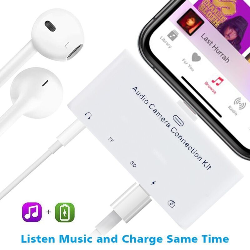 For iPhone 13 XS XR Max 8 7 iPad Air 5 4 Mini 6 to USB OTG Camera Adapter IOS15+ - Fresh Stock Dated February 2026