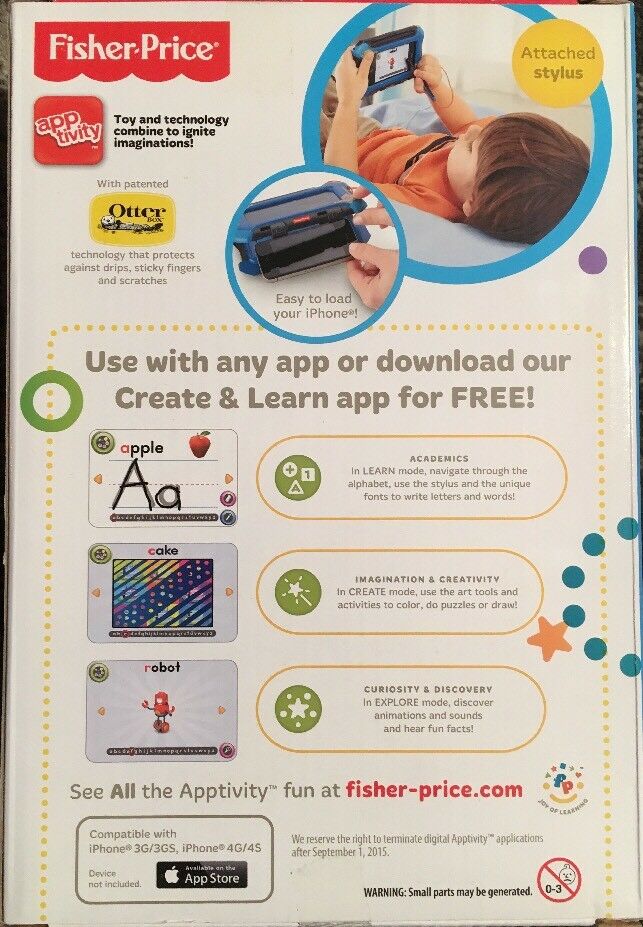 Fisher-Price Create and Learn Apptivity Case for iPhone, Boys, New, MIB - Fresh Stock Dated February 2026