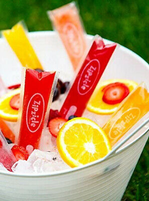 Zipzicle 100PACK Ice Pop Pouches ORIGINAL Patented Safe - Fresh Stock Dated December 2025