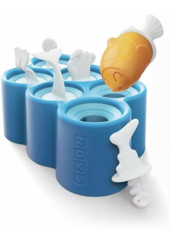 Zoku Fish Pop Molds 5 Friends & Fish Explorer-Shaped Popsicle Molds One Tray - Fresh Stock Dated February 2026