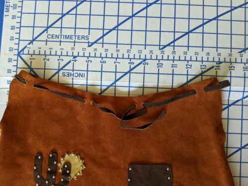 Vintage Suede Southwestern Skirt with cactus and sun - Fresh Stock Dated December 2025