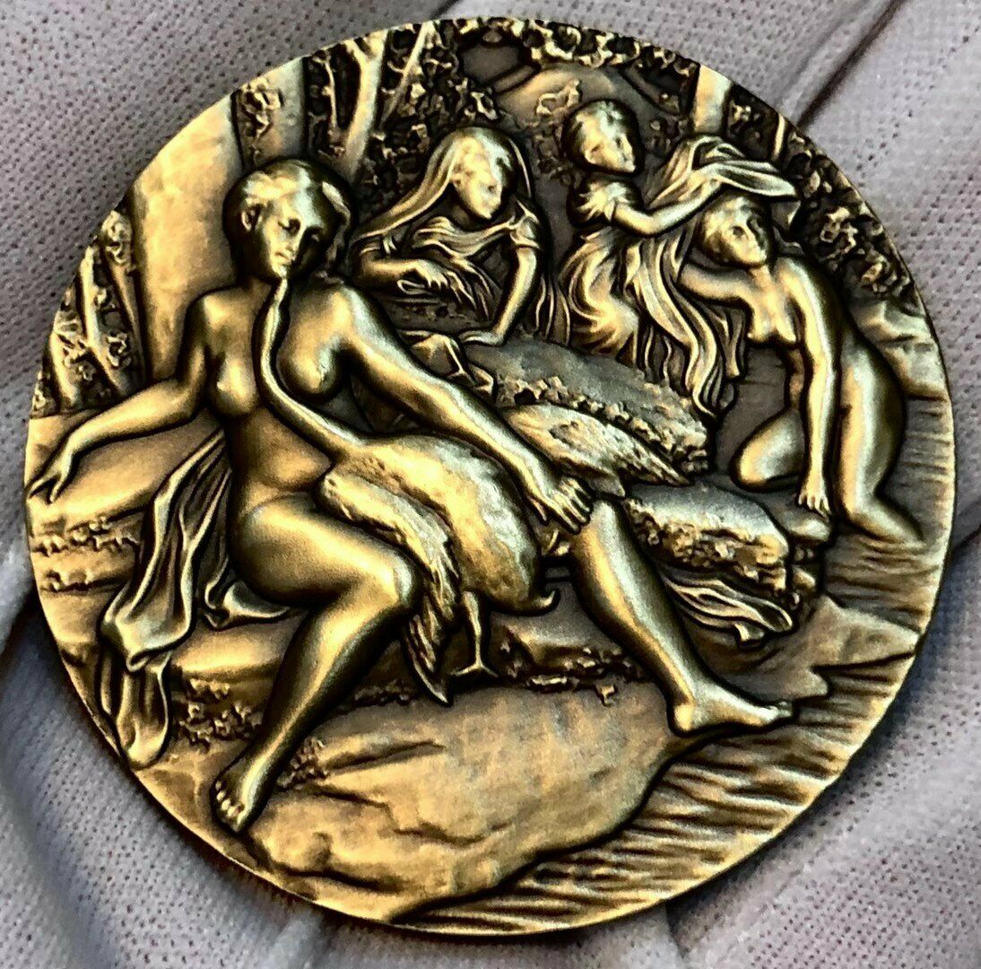 A Pair of 2016 China 45mm Brass and Copper Medals - Sigmund Freud - Fresh Stock Dated February 2026