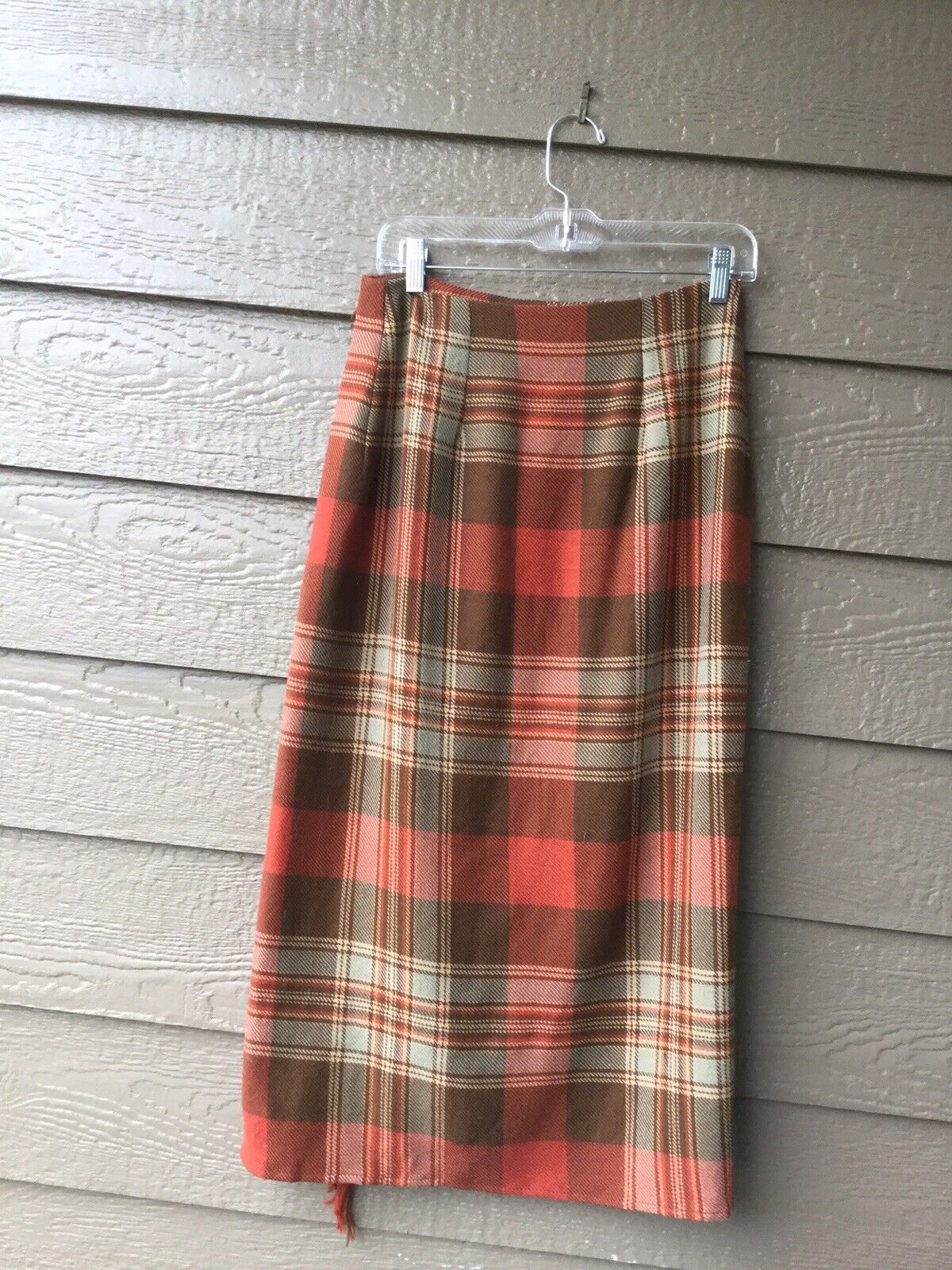 Vintage Ralph Lauren Country Plaid Wrap Skirt, Sz S/M - Fresh Stock Dated March 2026