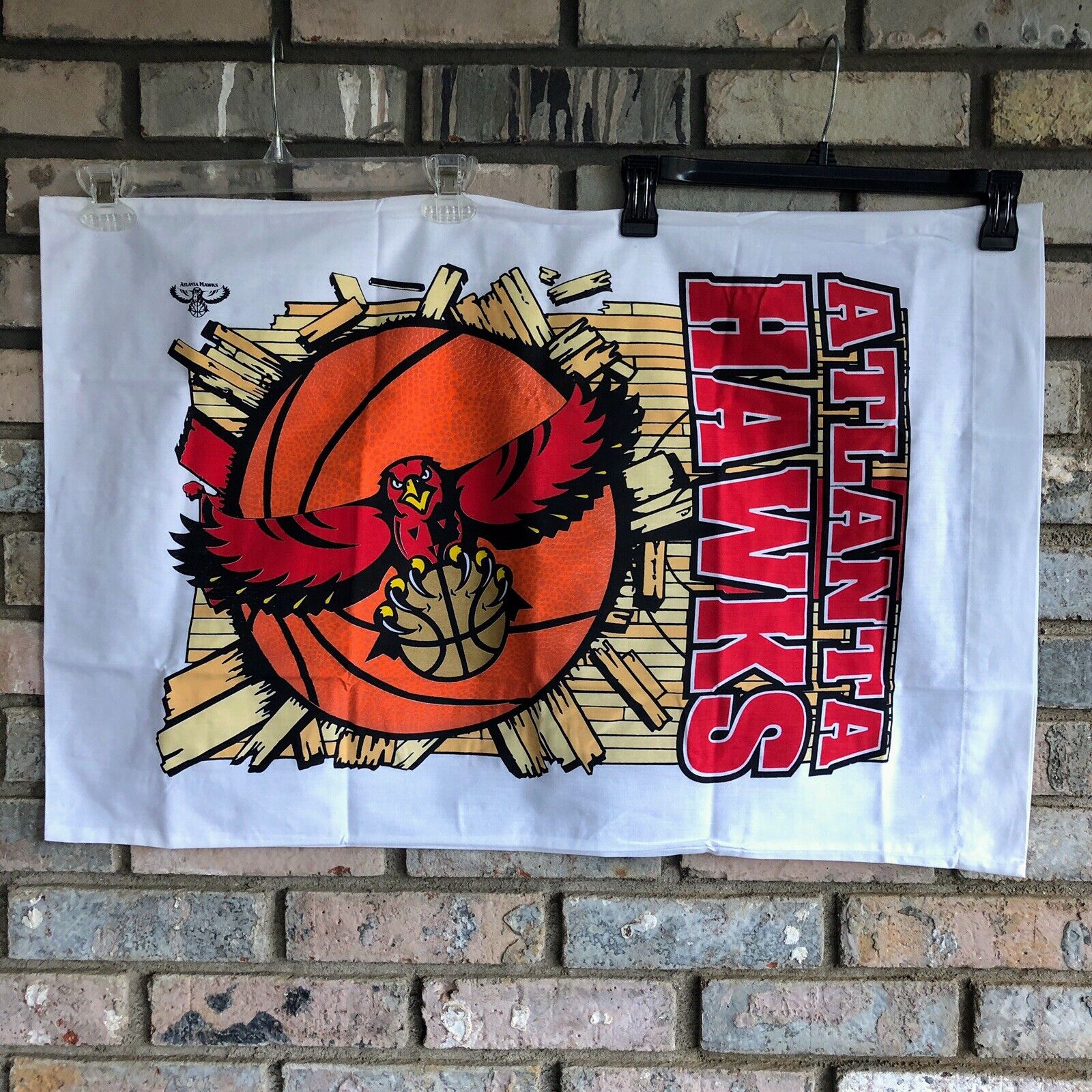 New Atlanta Hawks NBA Standard Pillowcase Cotton/Polyester - Fresh Stock Dated February 2026