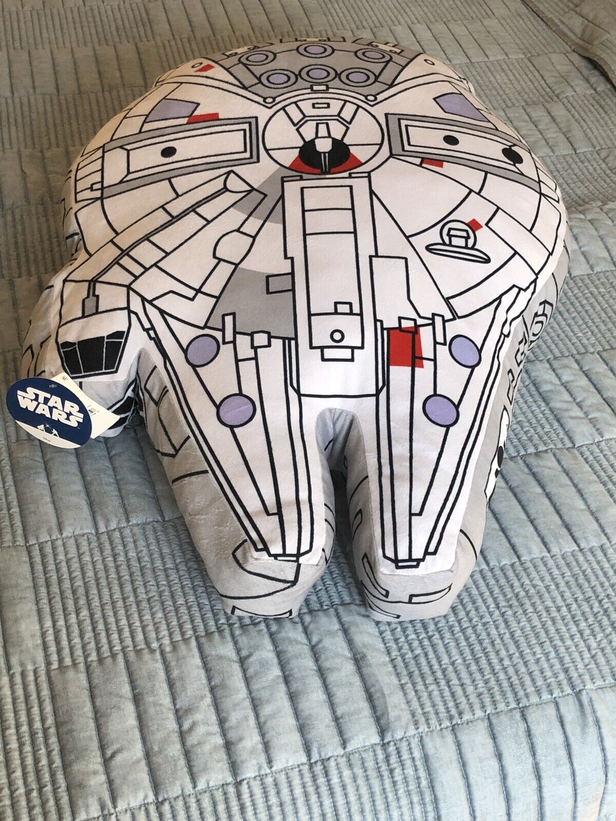 Star Wars Millennium Falcon Plush Pillow Buddy Jay Franco 21”x32” NEW With Tags - Fresh Stock Dated February 2026