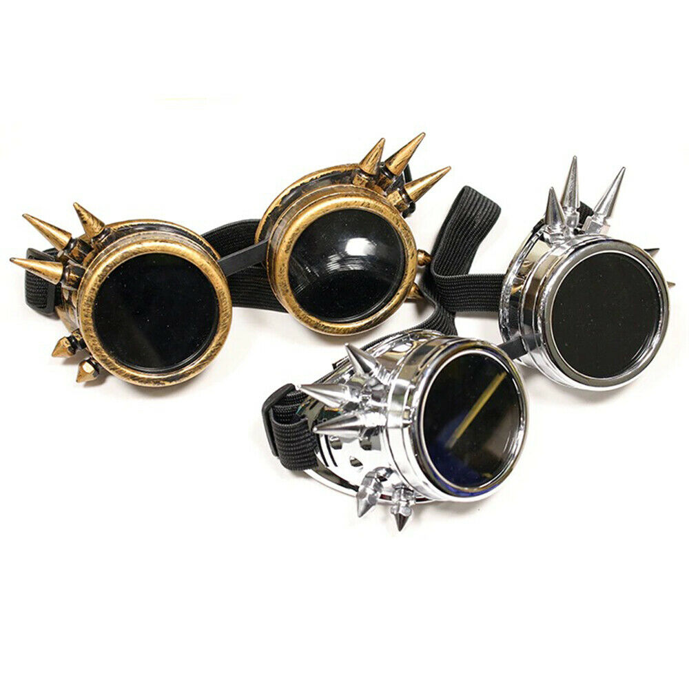 Steampunk Goggles Glasses Cyber Vintage Welding Gothic Iruma Miu Cosplay Party - Fresh Stock Dated February 2026