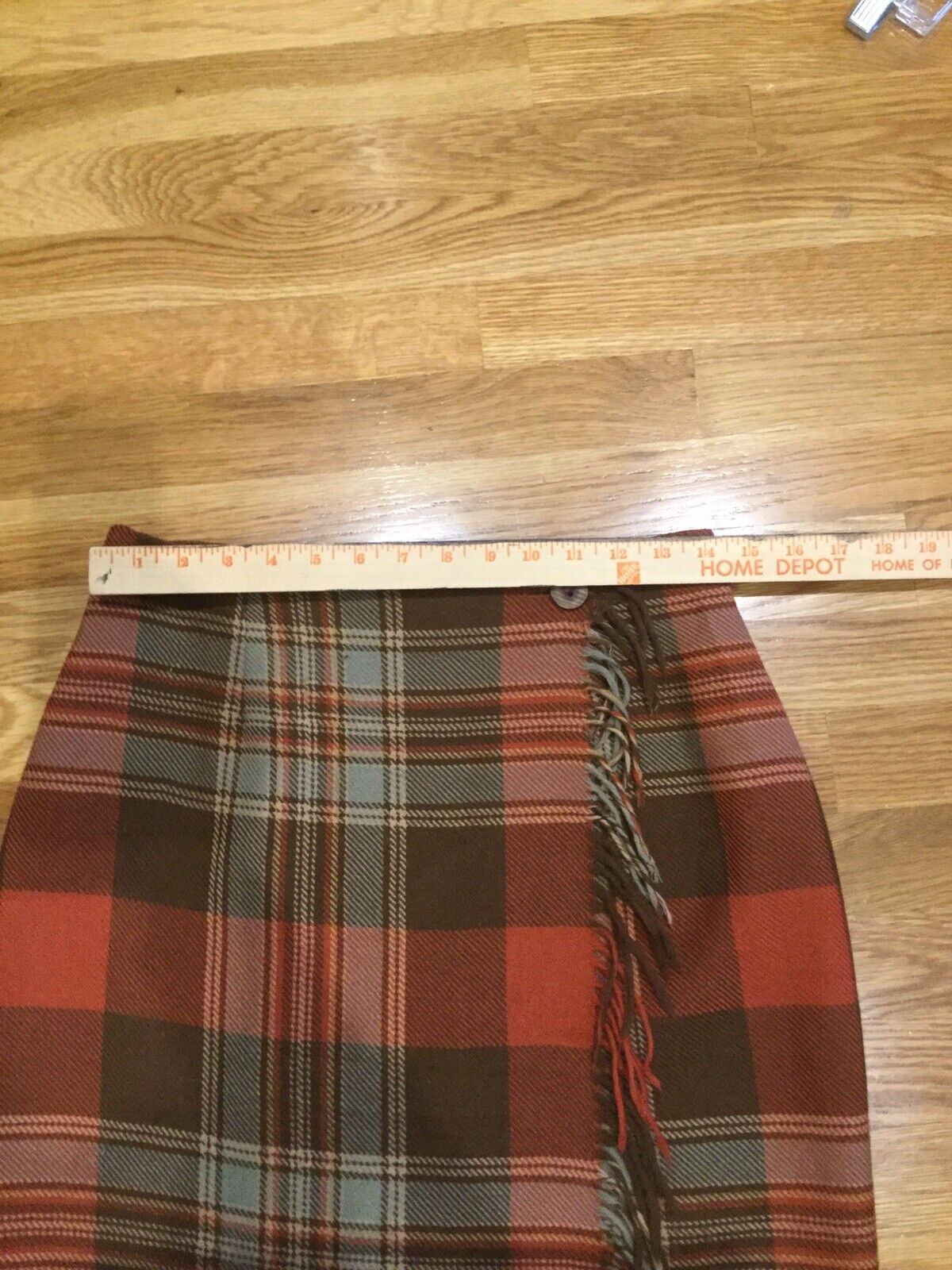 Vintage Ralph Lauren Country Plaid Wrap Skirt, Sz S/M - Fresh Stock Dated March 2026