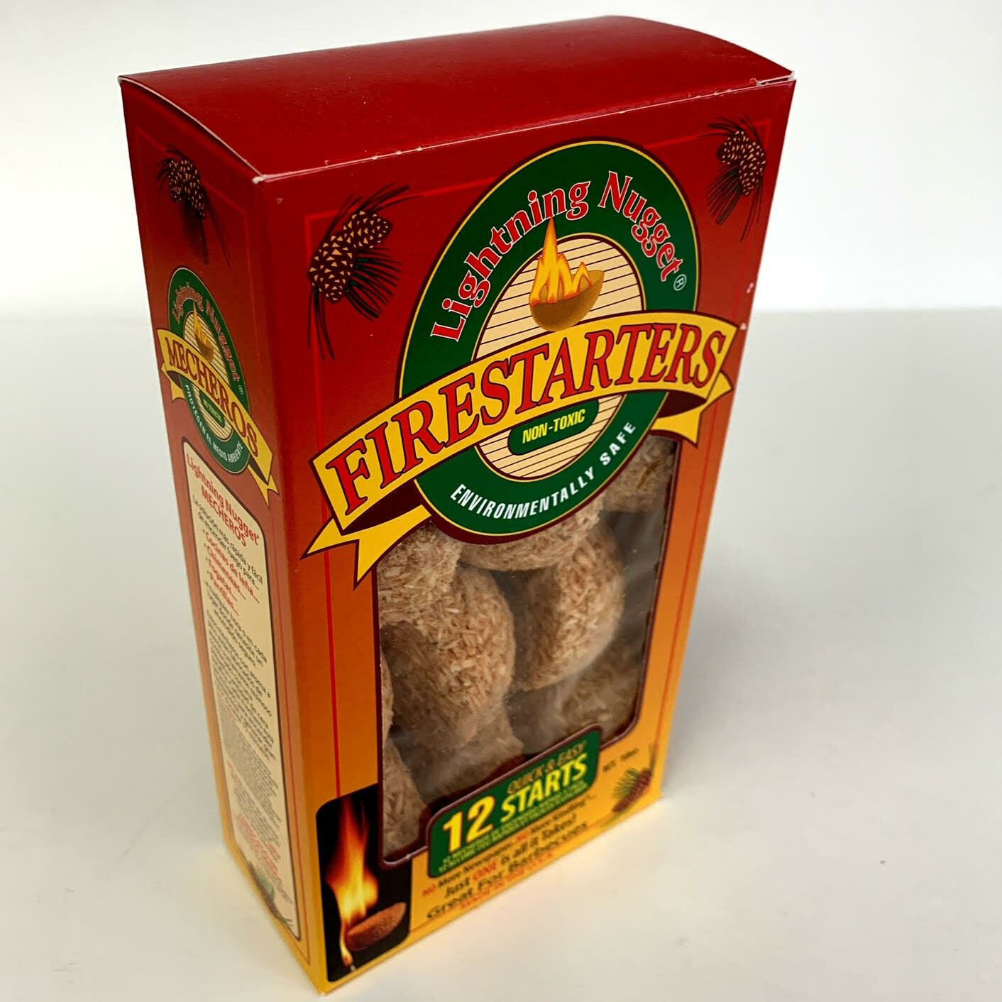 Lightning Nugget Natural Pine FireStarters  2  - 12 Packs Environmentally Safe - Fresh Stock Dated December 2025