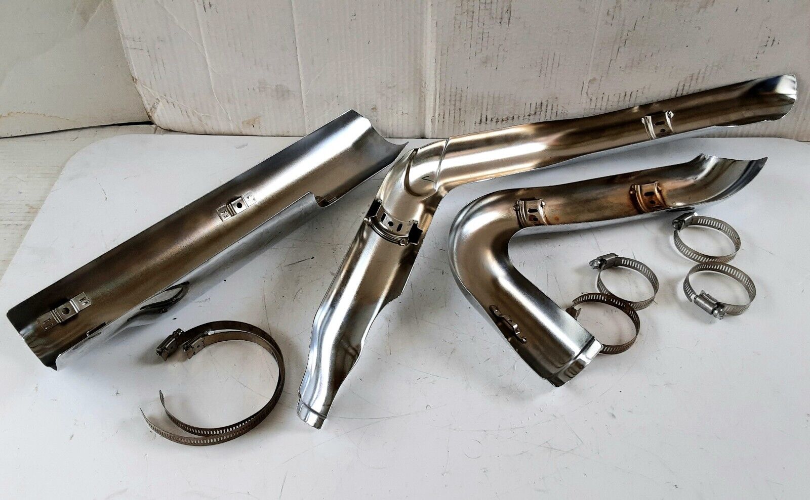 OEM Harley Davidson 17-23 Street Glide M8 Chrome Exhaust Heat Shields #5 - Fresh Stock Dated February 2026