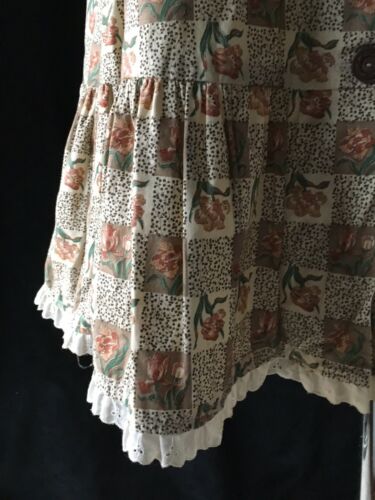 Vintage 70's Hippy Peasant Skirt Boho Prarie Ruffles Pockets Gypsy Button Up - Fresh Stock Dated December 2025