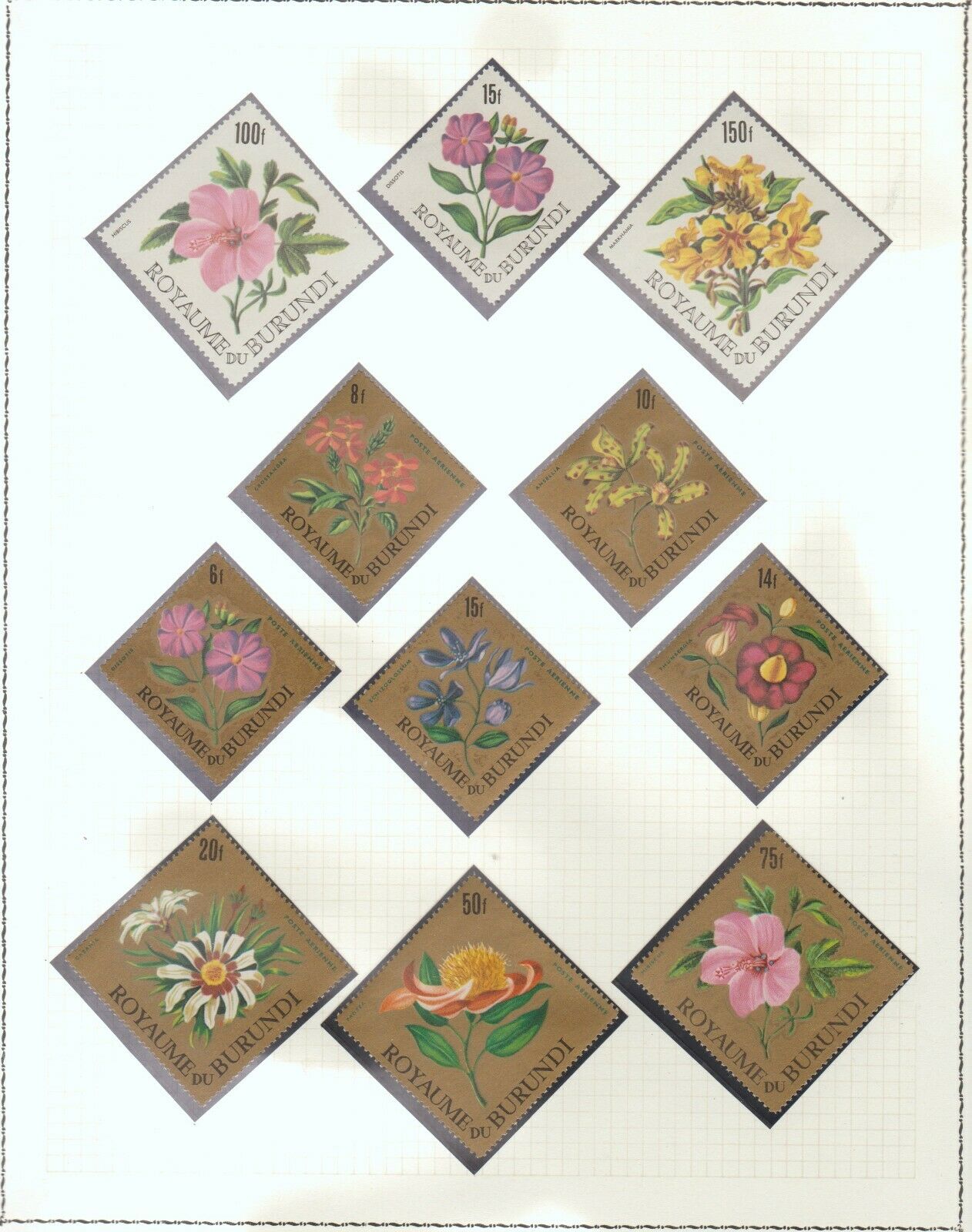 s38598 BURUNDI MNH** from 1962 Animals Flowers Birds 12 scans - Fresh Stock Dated December 2025