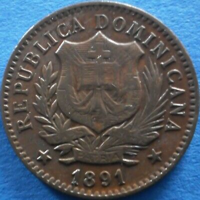 DOMINICAN REPUBLIC 5 CENTESIMOS 1891 Dominicana Dominikanische Dominicaine Dom R - Fresh Stock Dated February 2026