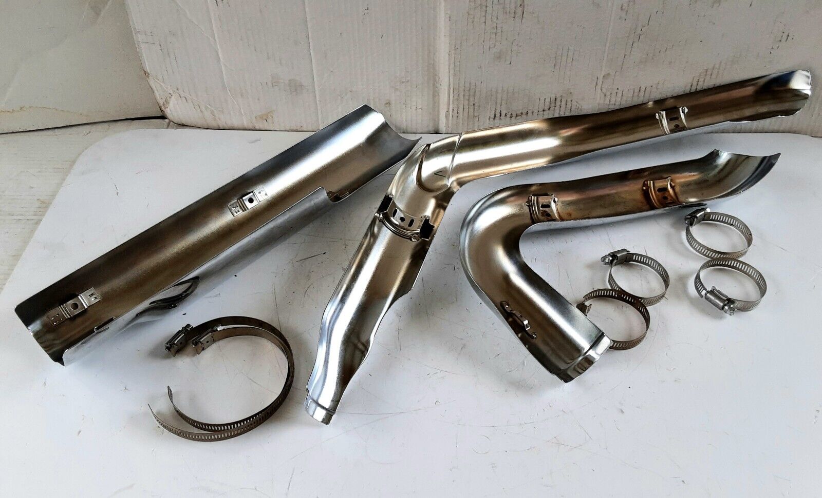 OEM Harley Davidson 17-23 Street Glide M8 Chrome Exhaust Heat Shields #5 - Fresh Stock Dated February 2026