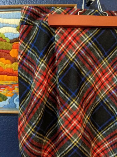 VTG LL Bean Wool Blend Plaid Tartan Pencil Skirt Lined Sz 12 Large L - Fresh Stock Dated February 2026