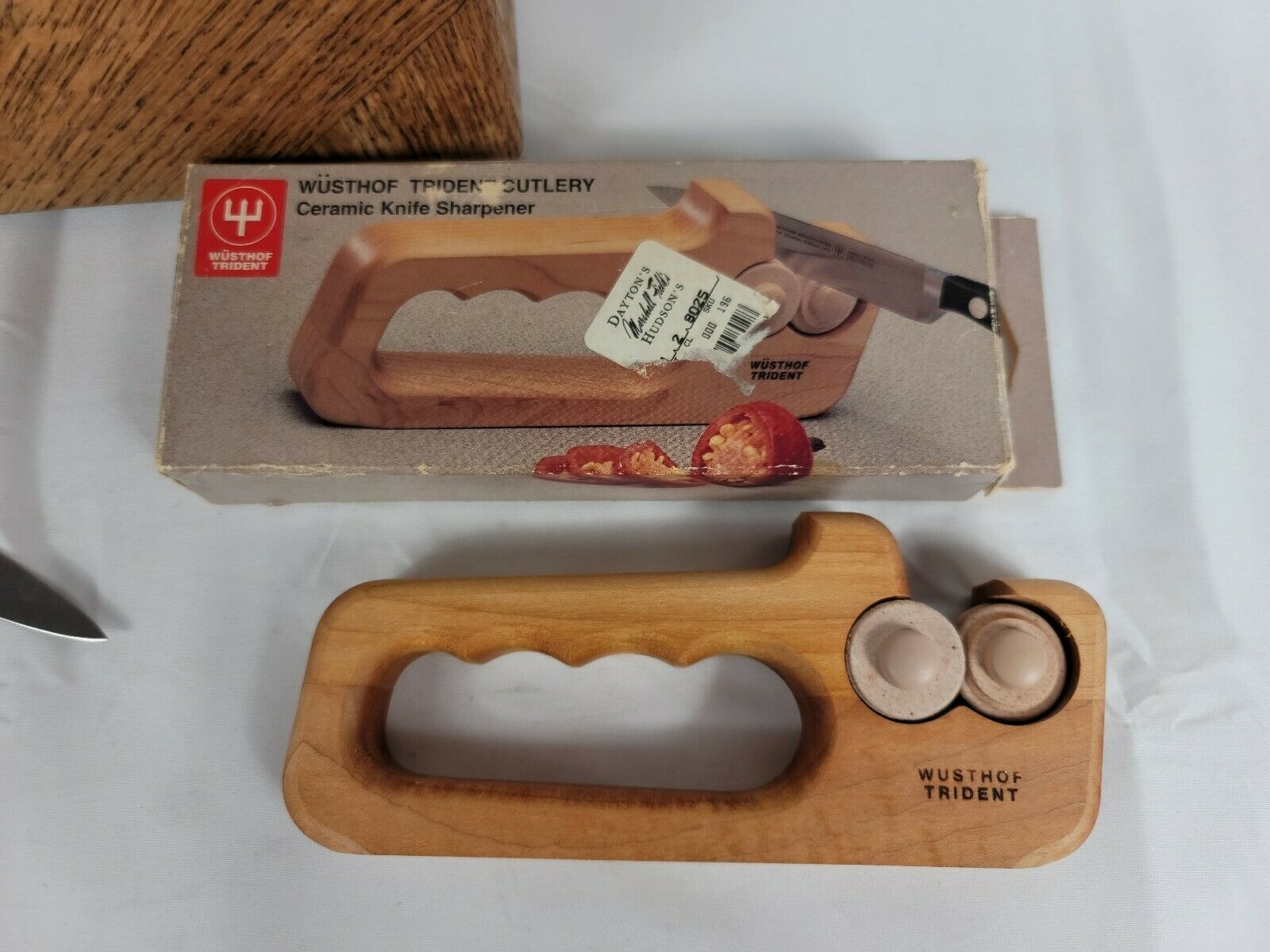 Wusthof Trident 9pc Knife Set with Original Block and Ceramic Sharpener - Fresh Stock Dated December 2025
