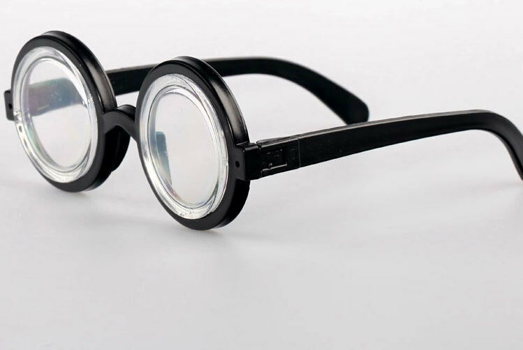 Round False Myopia Glasses Party Accessories Funny Costumes for Children/Adults - Fresh Stock Dated February 2026
