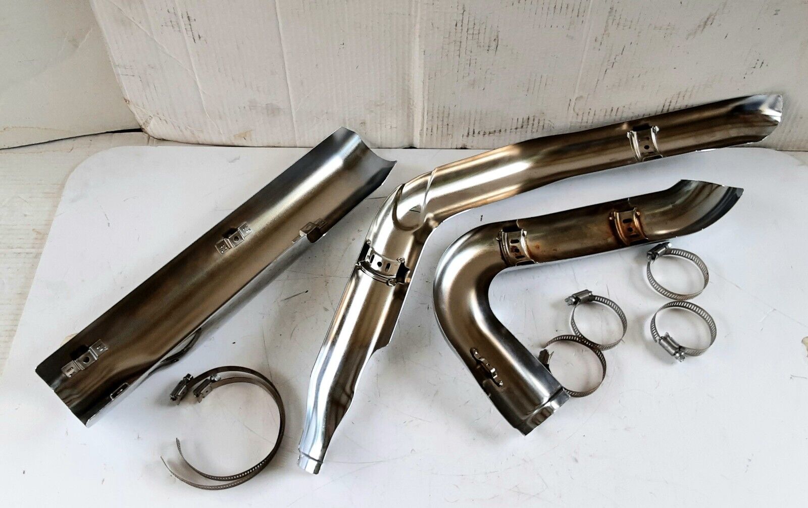 OEM Harley Davidson 17-23 Street Glide M8 Chrome Exhaust Heat Shields #5 - Fresh Stock Dated February 2026