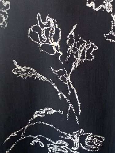 Style Co Womens Size 10 Skirt Long Black Floral Elastic Waist Zip Button - Fresh Stock Dated March 2026