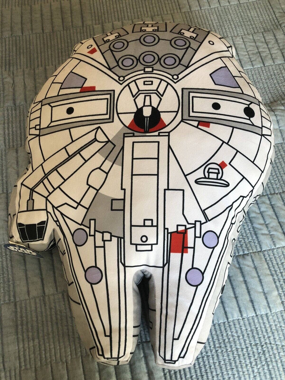 Star Wars Millennium Falcon Plush Pillow Buddy Jay Franco 21”x32” NEW With Tags - Fresh Stock Dated February 2026