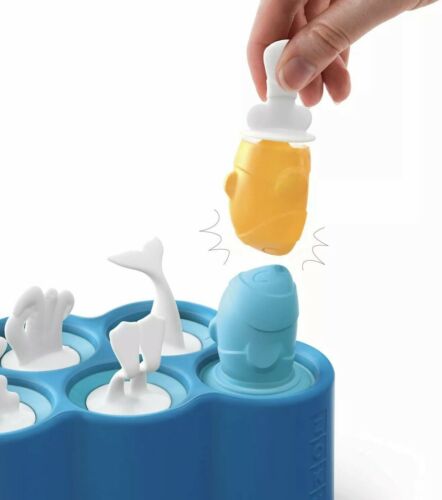 Zoku Fish Pop Molds 5 Friends & Fish Explorer-Shaped Popsicle Molds One Tray - Fresh Stock Dated February 2026