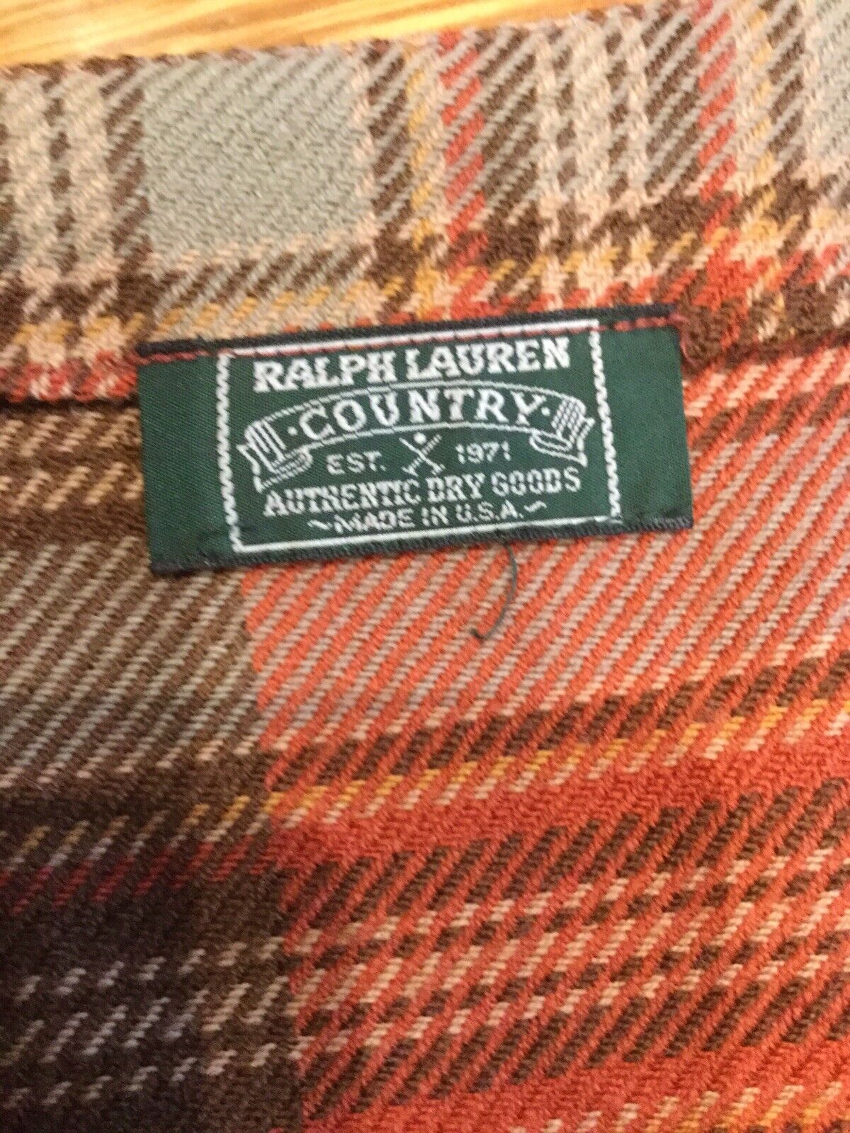 Vintage Ralph Lauren Country Plaid Wrap Skirt, Sz S/M - Fresh Stock Dated March 2026