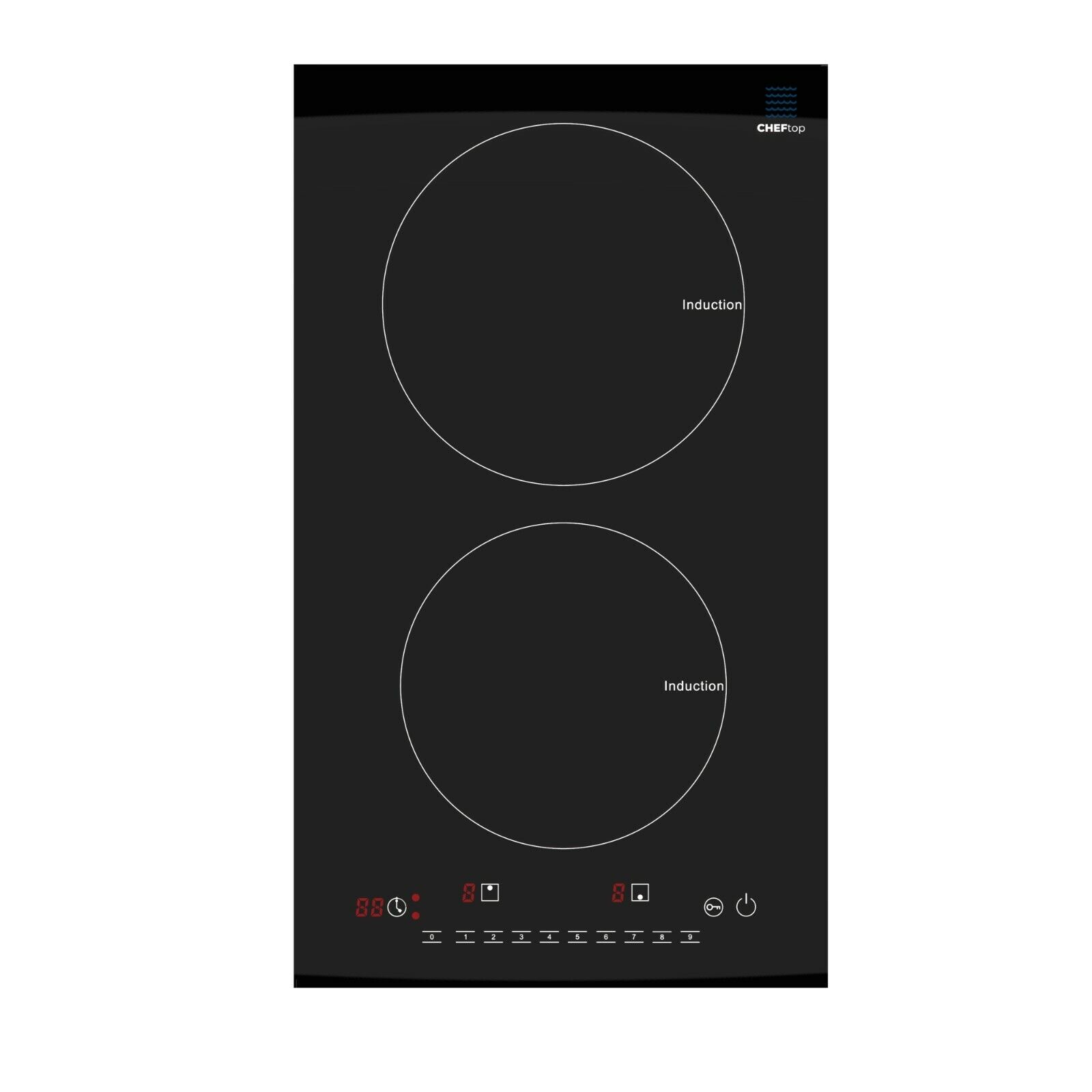 Induction Cooker 2 Burner Cooktop 1800W Digital Electric Cooktop INCLUDES PAN! - Fresh Stock Dated February 2026