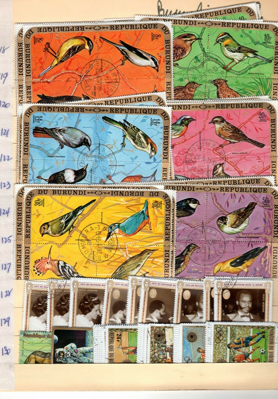 Burundi 1967-70's Dealer Stock Airmail Topicals Most Used Some Mint Many 100's - Fresh Stock Dated December 2025